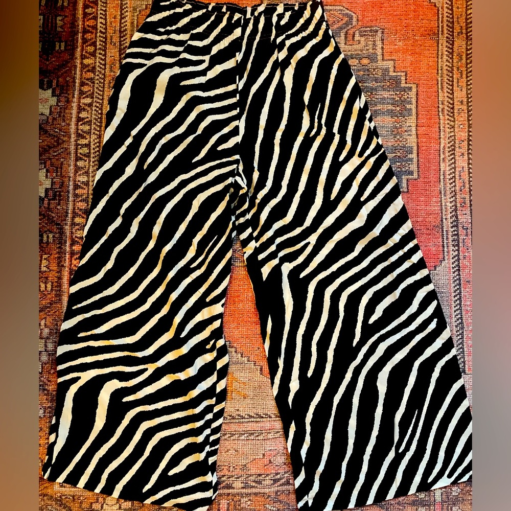 H&M wide leg zebra print trouser